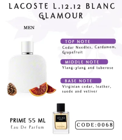 Lacoste L.12.12 Blanc Glamour Eau de Perfume 55 ML
