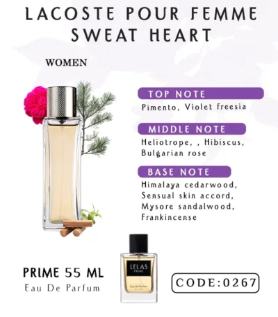 Lacoste Pour Femme Sweat Heart Eau de Perfume 55 ML