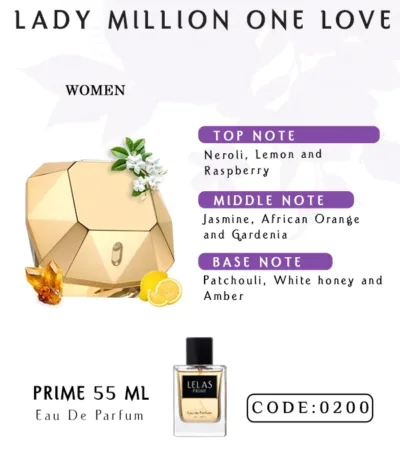Lady Million One Love Perfume Eau de Perfume 55 ML