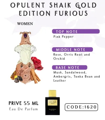 Opulent Shaik Gold Edition Furious Perfume Eau de Perfume 55 ML