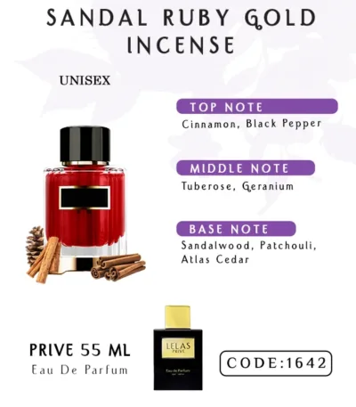 Sandal Ruby Gold Incense Perfume Eau de Perfume 55 ML