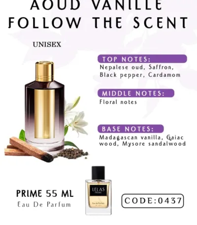 Luxury oud and vanilla fragrance Oriental perfume with saffron and sandalwood