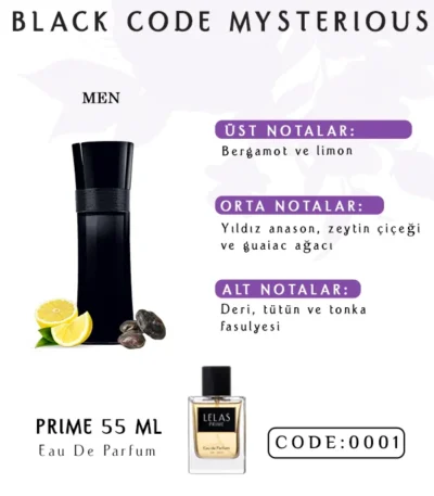 Black Code Mysterious Perfume 55 ML