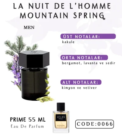 La Nuit De L’homme Mountain Spring Eau de Perfume 55 ML