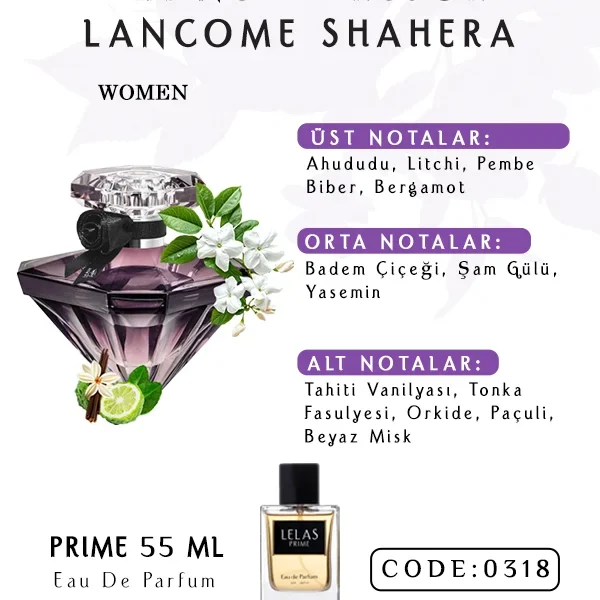 La Nuit Tresor Lancome Shahera Eau de Perfume 55 ML