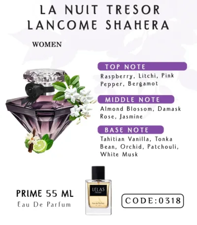 La Nuit Tresor Lancome Shahera Eau de Perfume 55 ML
