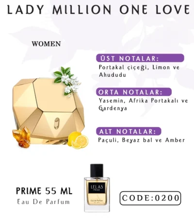 Lady Million One Love Perfume Eau de Perfume 55 ML