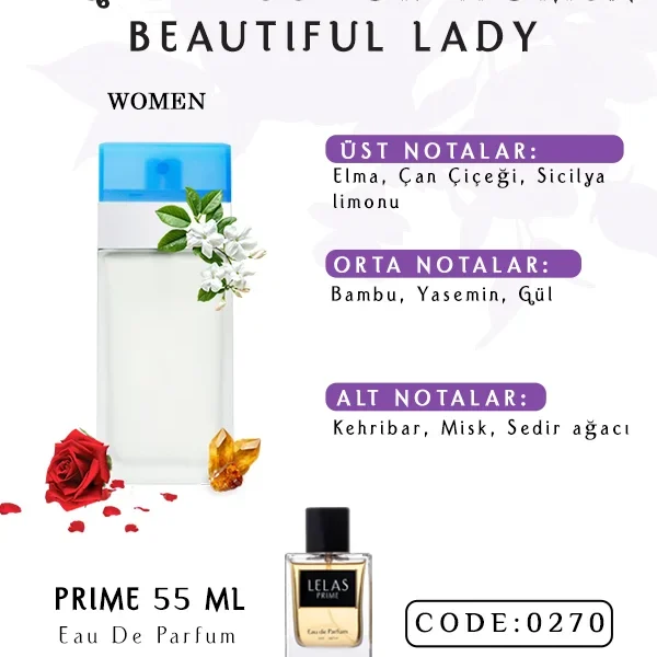 Light Blue For Women Beautiful Lady Perfume 55 ML