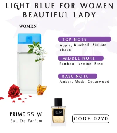 Light Blue For Women Beautiful Lady Perfume 55 ML