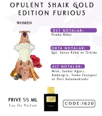 Opulent Shaik Gold Edition Furious Perfume Eau de Perfume 55 ML