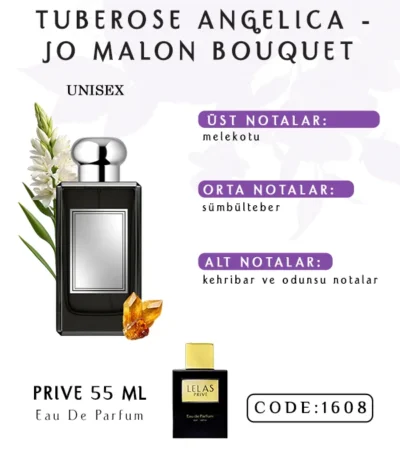 Tuberose Angelica Jomalon Bouquet Perfume Eau de Perfume 55 ML